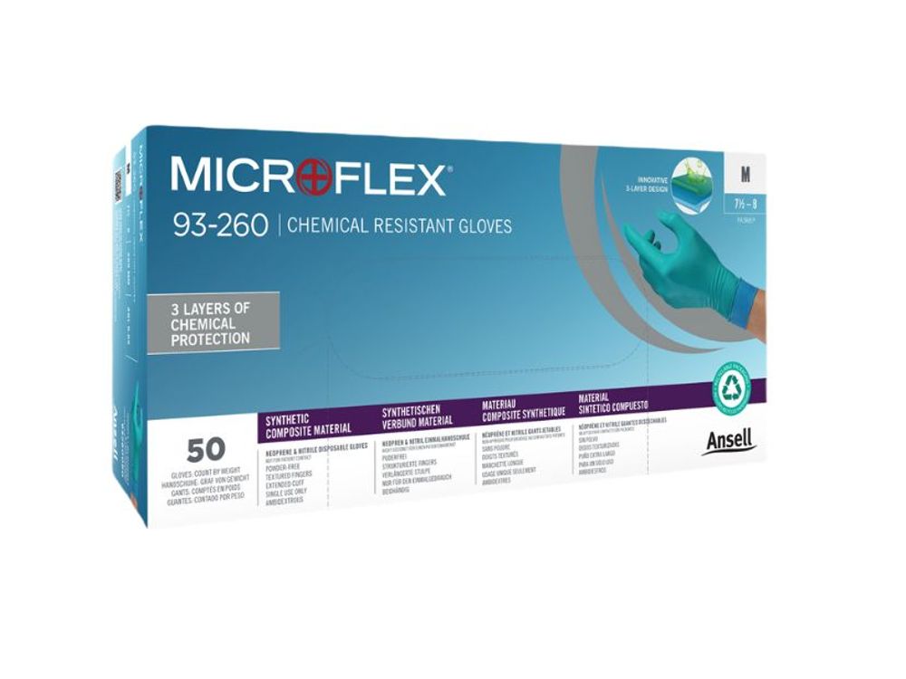 Ansell Guante Microflex de Nitrilo Descartable Verde Talla M