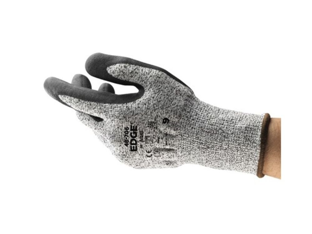Ansell Guante EDGE Anticorte Negro-Gris Talla 10