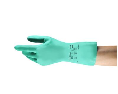 Ansell Guante Alphatec Solvex De Nitrilo Flocado Verde Talla 9