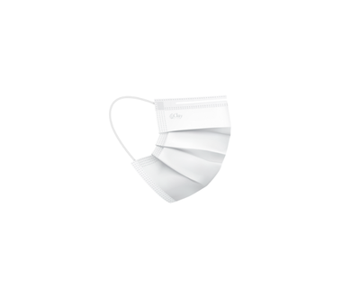 Clay Tapaboca Triple Tela Con Resorte Blanco Bar Microbiana Clay Caja x 50 Unidad