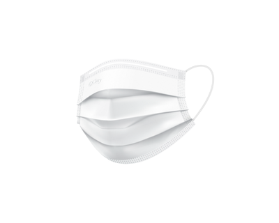 Clay Tapaboca Triple Tela Con Resorte Blanco Bar Microbiana Clay Caja x 50 Unidad
