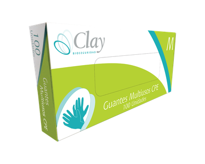 Clay Guante De Polietileno Empacado Adulitroso Caja x 500 Unidades