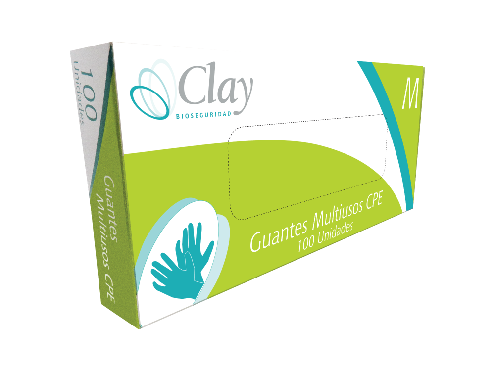 Clay Guante De Polietileno Empacado Adulitroso Caja x 500 Unidades