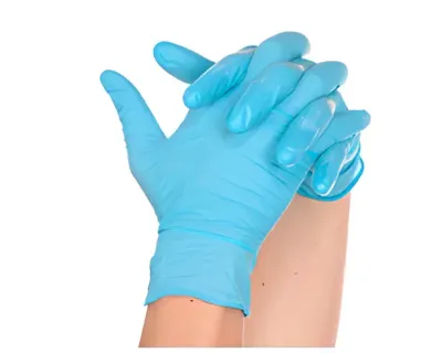 Clay Guante De Nitrilo Hipoalergenicos Biofit Talla L Azul Caja x 100 Unidades.
