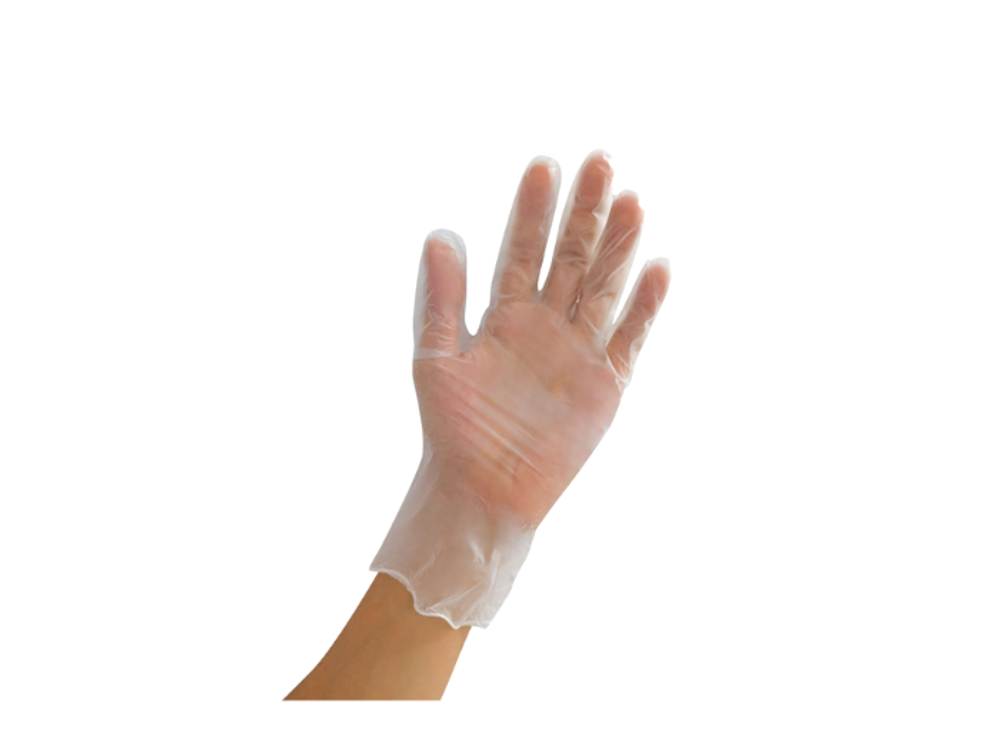 Clay Guante De Vinilo Sin Polvillo Talla M Biofit Caja x 100 Unidades