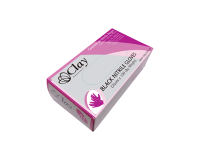 Clay Guante De Nitrilo Negro Talla L Caja x 100 Unidades