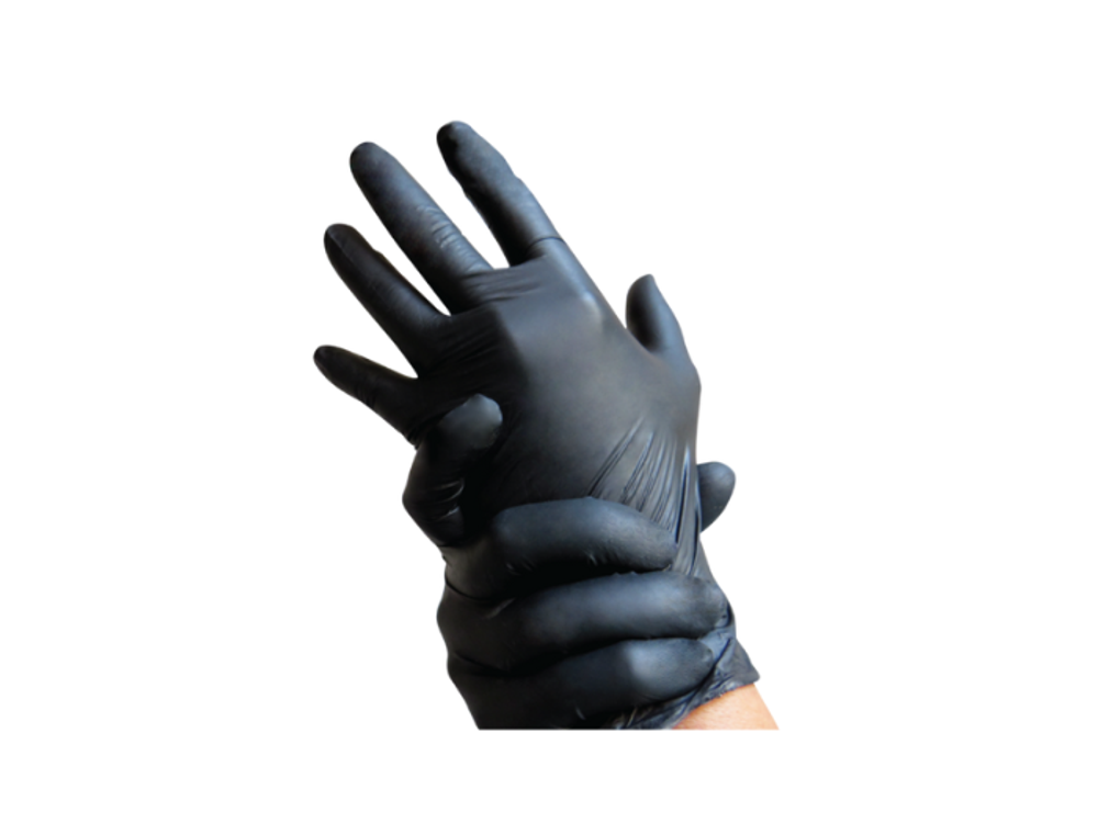 Clay Guante De Nitrilo Negro Talla L Caja x 100 Unidades