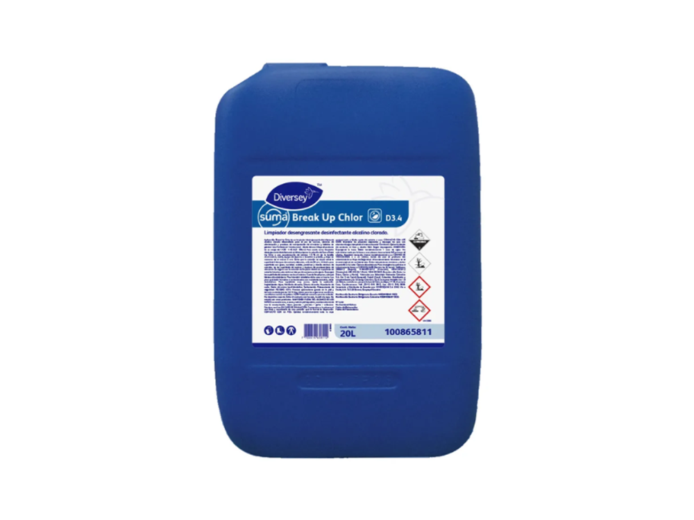 Diversey Detergente Alcalino Clorado Suma Break Up Chlor 20 Litros 100865811