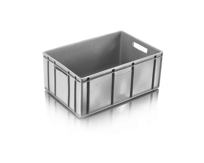 Estra Caja Apilable Canastilla (F) Cerrado (P) Cerrada 60x40x25 Cm Gris