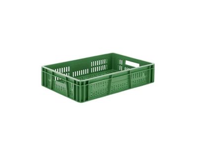 Estra Caja Apilable Canastilla (F) Lineal (P) Lineal 60x40x13 Cm Verde