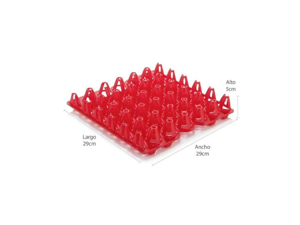 Estra Bandeja Flexible para Huevos Roja 4-1009729