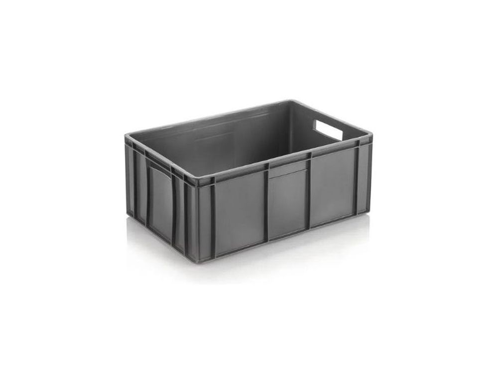 Estra Caja Apilable Canastilla (F) Cerrado (P) Cerrada 60x40x18.5 Cm Gris