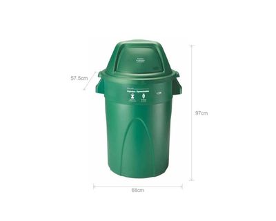 Estra Contenedor Elite Tapa Domo 121 Lt Verde Marcado