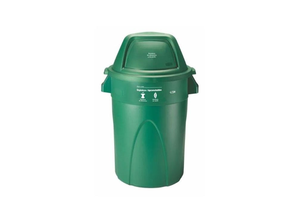 Estra Contenedor Elite Tapa Domo 121 Lt Verde Marcado