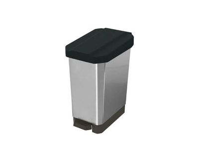 Estra Caneca EstraBins de Pedal 10 Lt IML Negro Metalizado