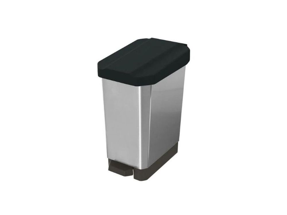 Estra Caneca EstraBins de Pedal 10 Lt IML Negro Metalizado