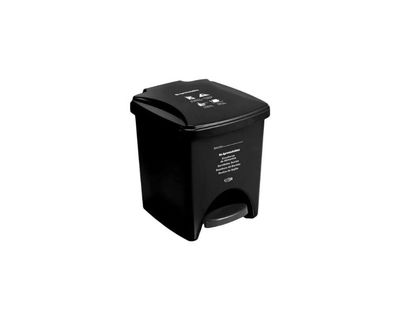 Estra Caneca de Pedal 20 Lt Negra Marcada