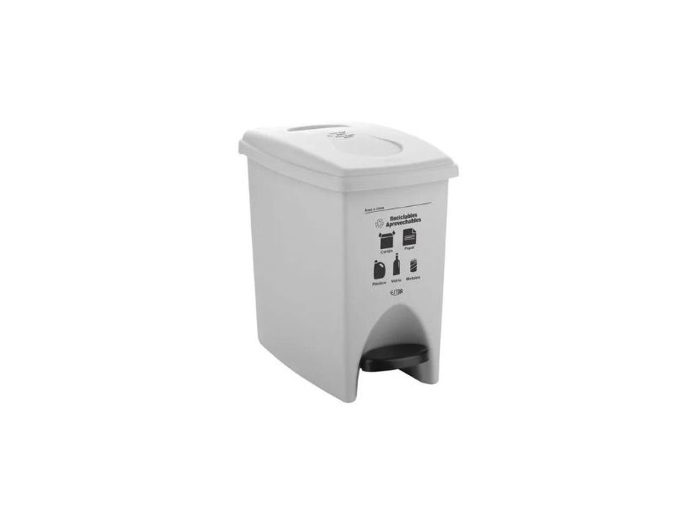 Estra Caneca de Pedal 10 Lt Blanca Marcada
