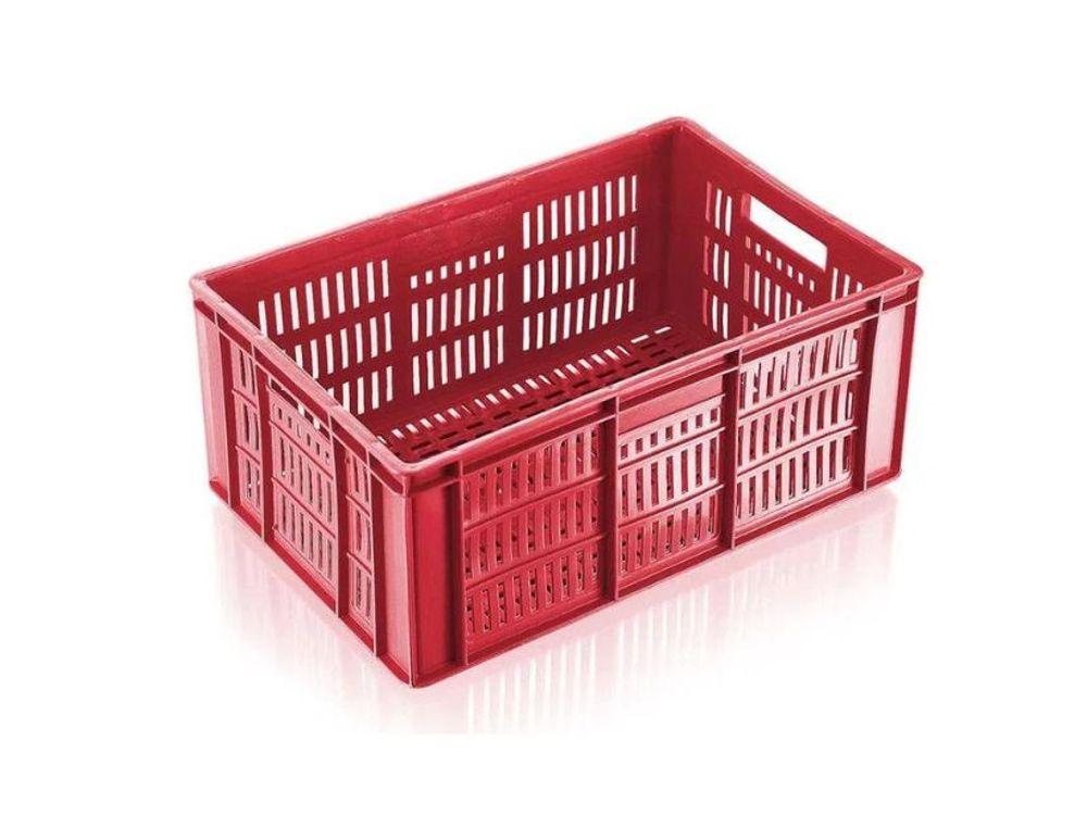 Estra Caja Apilable Canastilla (F) Lineal (P) Lineal 60x40x25 Cm Rojo