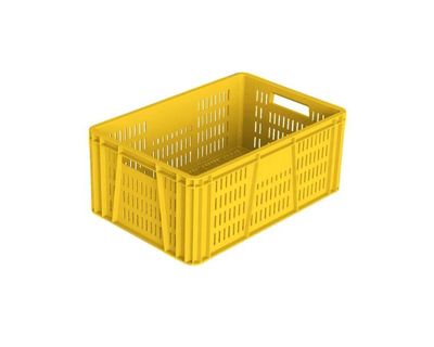 Estra Caja Apilable Canastilla (F) Lineal (P) Lineal 60x40x25 Cm Amarillo