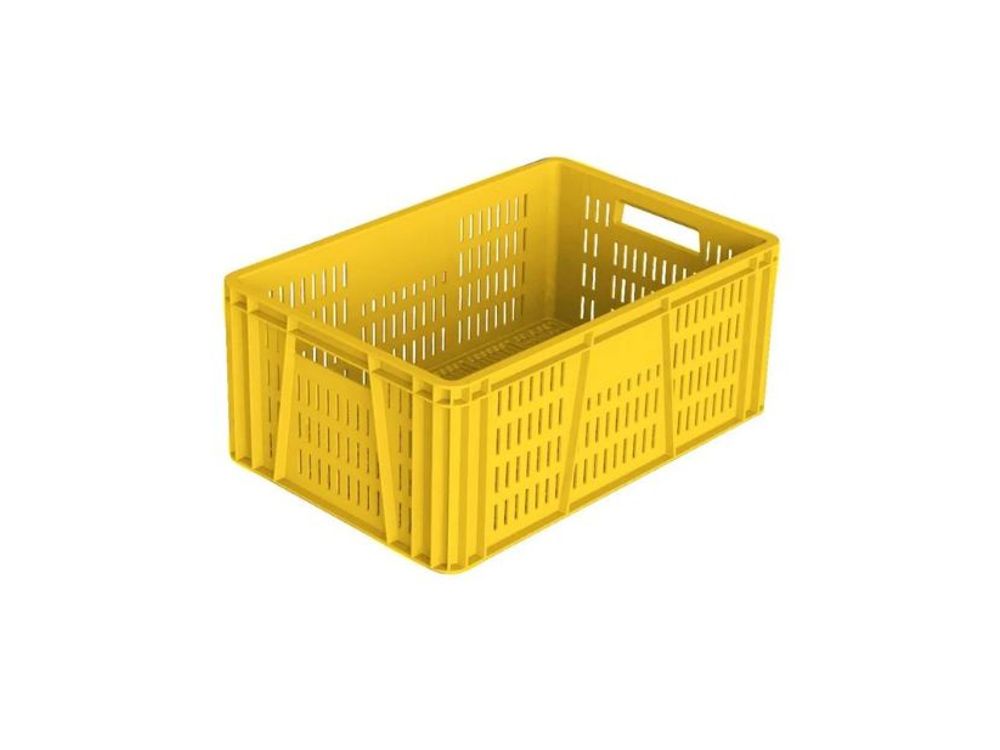 Estra Caja Apilable Canastilla (F) Lineal (P) Lineal 60x40x25 Cm Amarillo