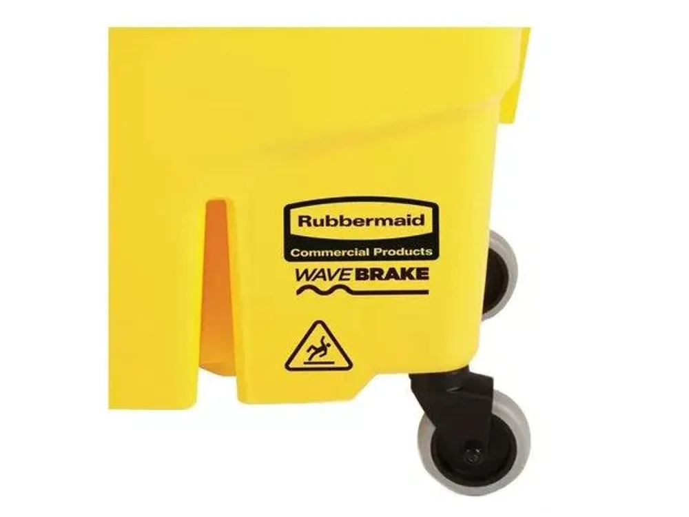 Rubbermaid Balde Con Escurridor Wavebrake 35 Qt - 33 Litros Amarillo Fg758088Yel