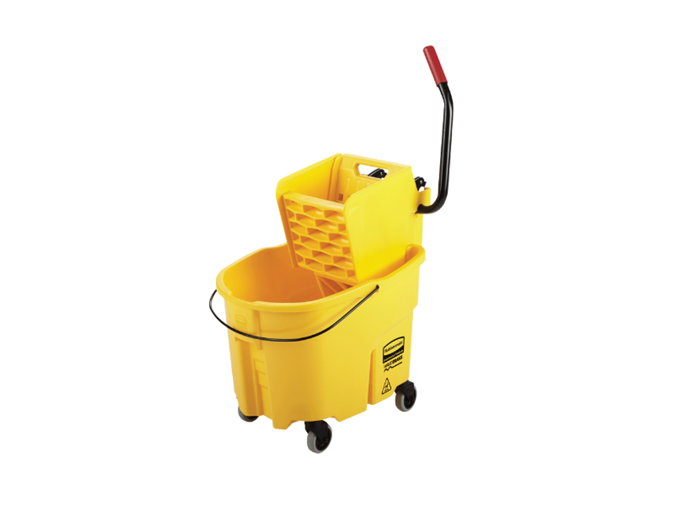 Rubbermaid Balde Con Escurridor Wavebrake 35 Qt - 33 Litros Amarillo Fg758088Yel