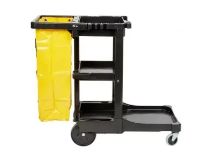 Rubbermaid Carro Limpieza Clasico Negro Bolsa Vinilo Cremall Amarilla Fg617388Bla