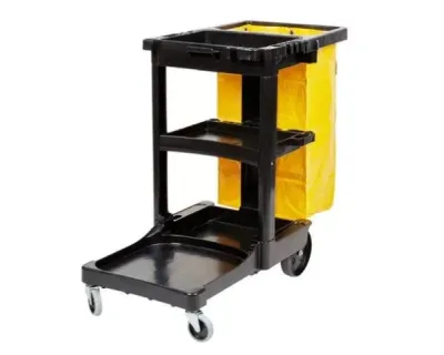 Rubbermaid Carro Limpieza Clasico Negro Bolsa Vinilo Cremall Amarilla Fg617388Bla