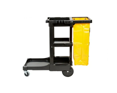 Rubbermaid Carro Limpieza Clasico Negro Bolsa Vinilo Cremall Amarilla Fg617388Bla