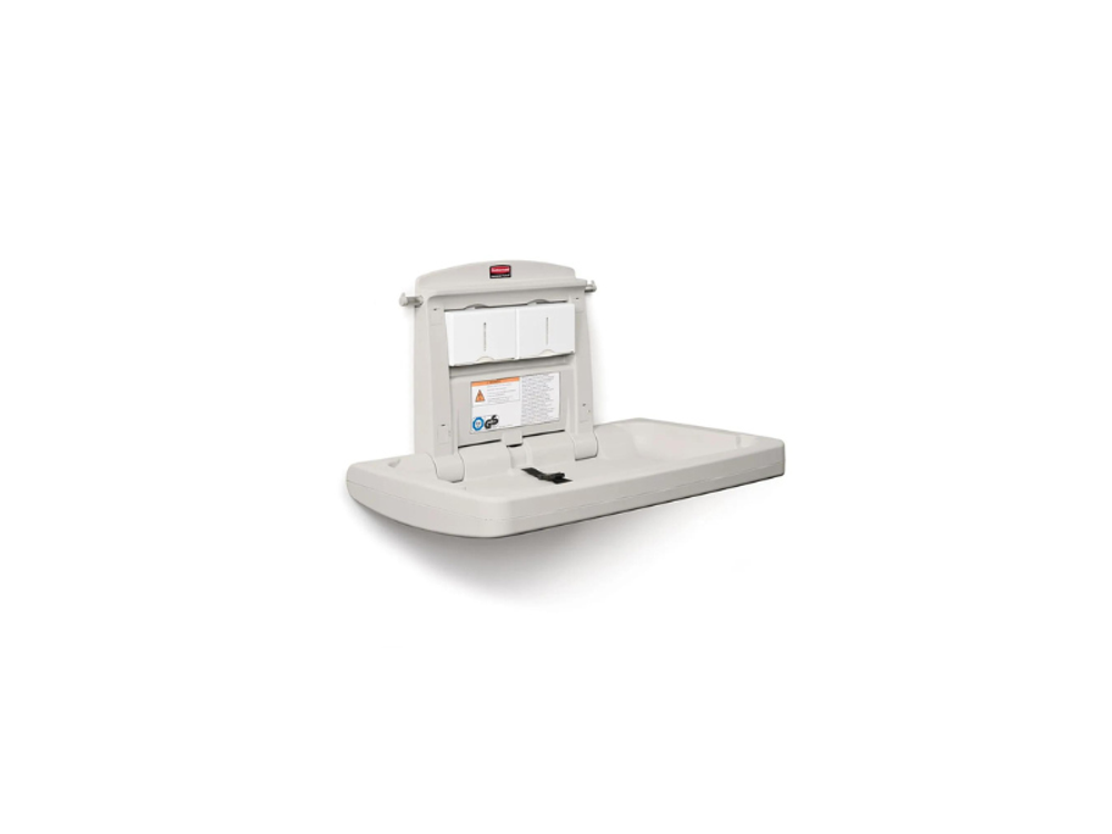 Rubbermaid Estacion Horizontal Para Cambiar Bebe Plateado Fg781888Lplat
