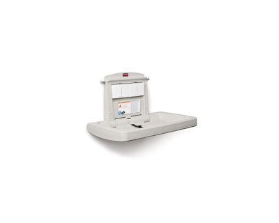 Rubbermaid Estacion Horizontal Para Cambiar Bebe Plateado Fg781888Lplat