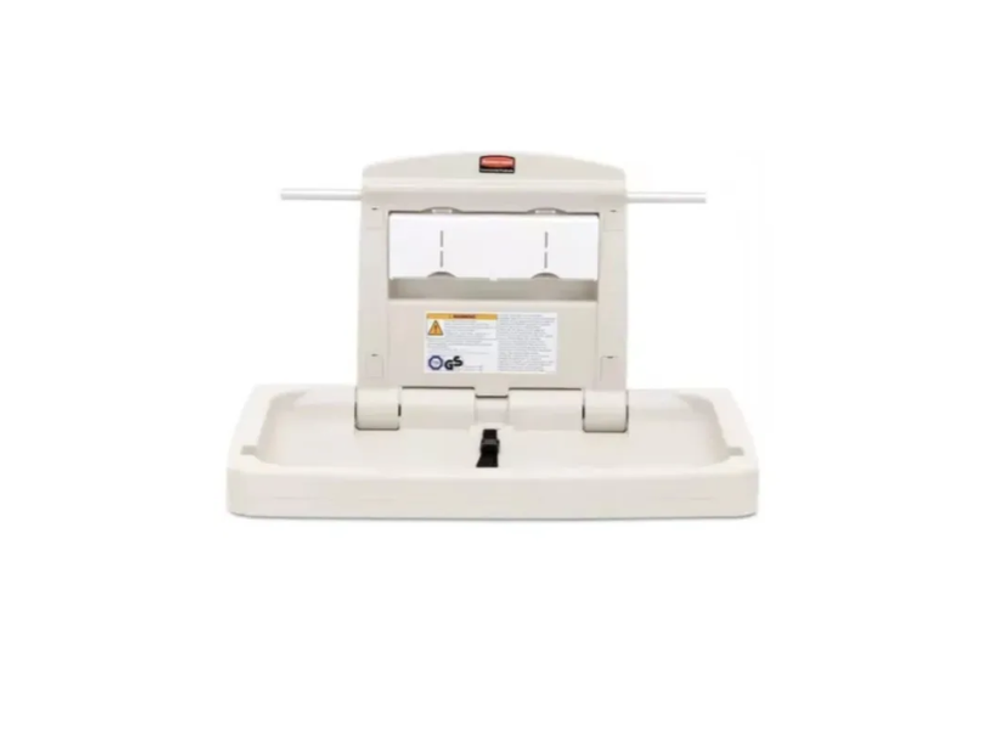 Rubbermaid Estacion Horizontal Para Cambiar Bebe Plateado Fg781888Lplat