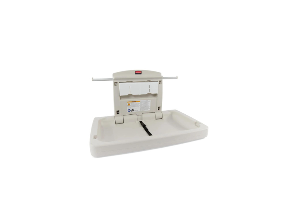 Rubbermaid Estacion Horizontal Para Cambiar Bebe Plateado Fg781888Lplat