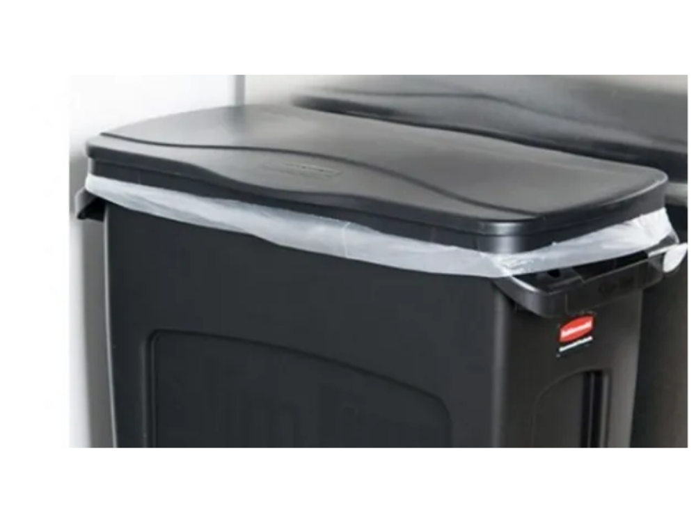 Rubbermaid Tapa Abisagrada Para Contenedor Slim Jim 87 Litros Negro Fg267400Bla