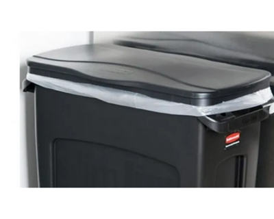 Rubbermaid Tapa Abisagrada Para Contenedor Slim Jim 87 Litros Negro Fg267400Bla