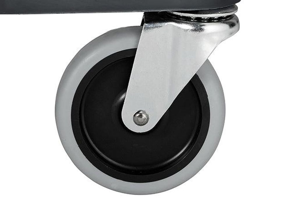 Rubbermaid Carro Servicio Cerrado 3 Estantes 300Lb Con Ruedas Negro Fg409300Bla