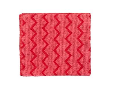 Rubbermaid Paño Microfibra Zig-Zag Hygen Uso General 40 X 40 Cm Rojo Fgq62000Rd00