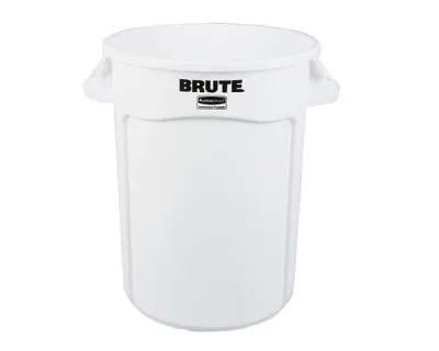 Rubbermaid Contenedor Brute Redondo Sin Tapa 121 Litros Blanco Fg263200Wht