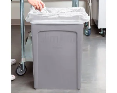 Rubbermaid Contenedor Slim Jim Canales 87 Litros Gris Fg354060Gray