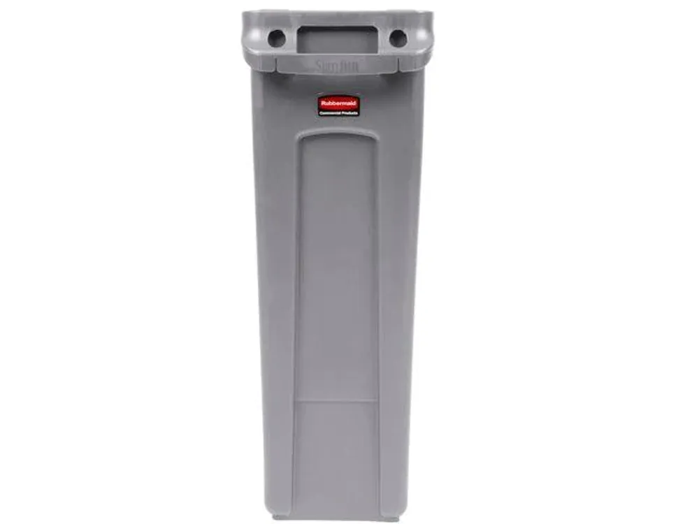 Rubbermaid Contenedor Slim Jim Canales 87 Litros Gris Fg354060Gray