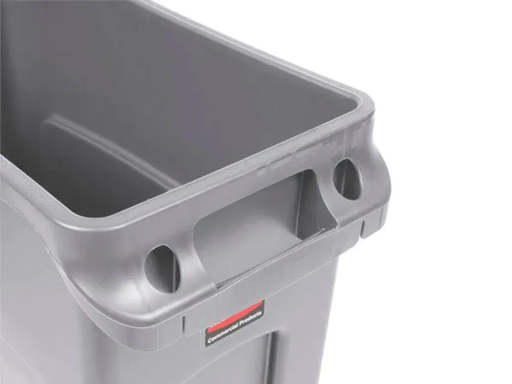 Rubbermaid Contenedor Slim Jim Canales 87 Litros Gris Fg354060Gray
