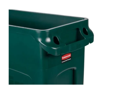 Rubbermaid Contenedor Slim Jim Canales 87 Litros Verde Sin Marcar 1956186