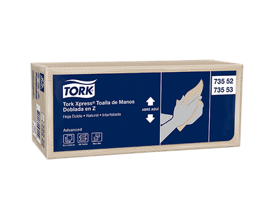Tork Toalla de Manos Doblada en Z Doble Hoja Natural Autodispensable 73553