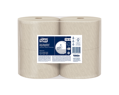Tork SmartOne®️ Papel Higiénico Natural  Precortado Hoja Doble Natural 200 Mt 71613
