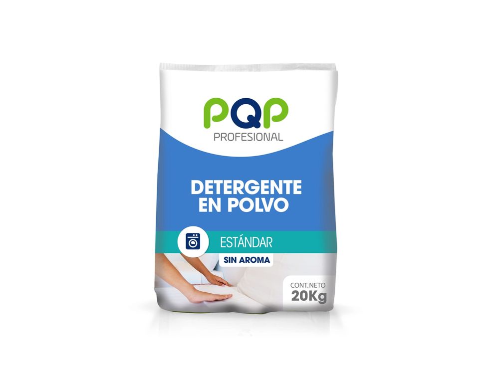 Detergente En Polvo PQP Prof Sin Aroma Est 20Kg Ref 01009