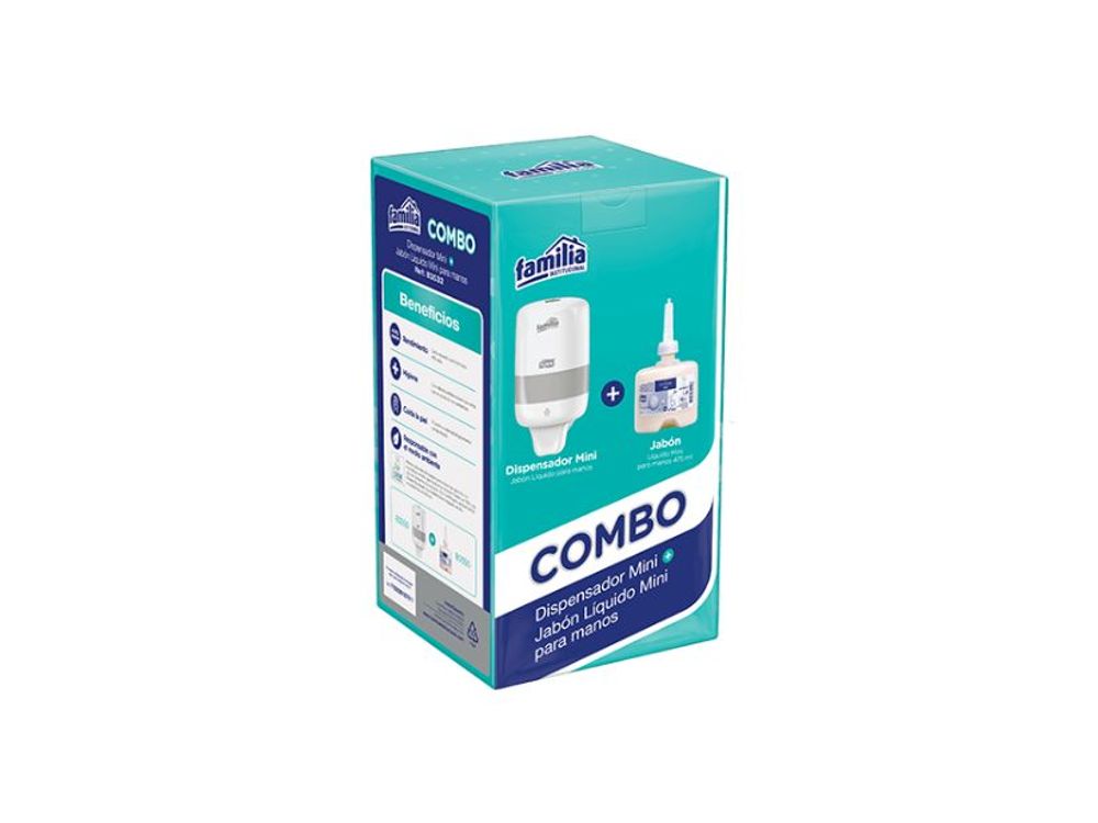 Tork Combo Dispensador Jabón Liquido Mini + Jabón Liquido Suave 475 Ml 83532
