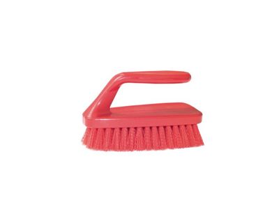 Vista Global Cepillo para Lavado Manual Tipo Plancha Rojo