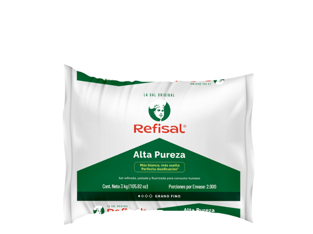 Sal Refisal Alta Pureza Bolsa 3 Kilos