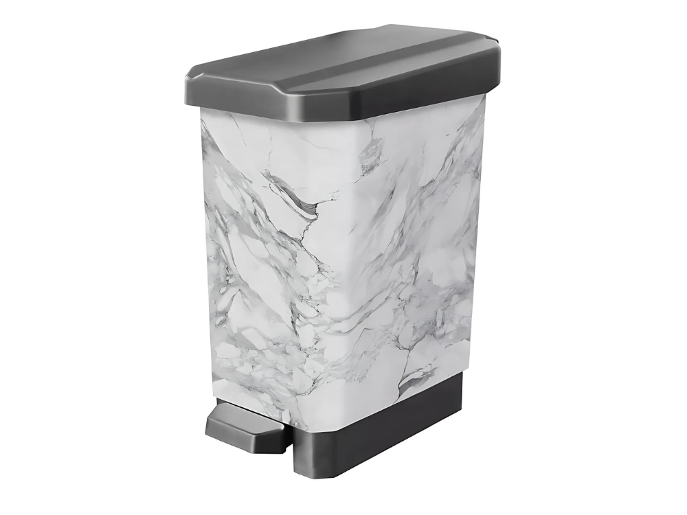 Papelera Estra Estrabins De Pedal Tipo Marmol 10 Litros